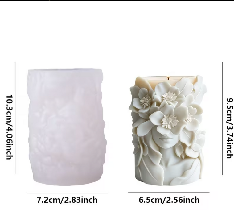 Blossom Goddess Shaped Silicone  Mold for Candle Making