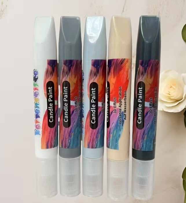 5 Color Candle Paint Pens for Candle Making