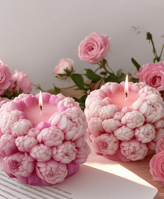 قالب سيليكون زهور سحر الحديقة لصنع الشموع