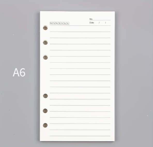 A6 Lined Papers for Art and Craft