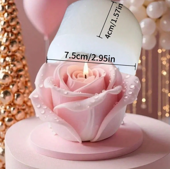 Luxury Bloom Rose Silicone  Mold for Candle Making