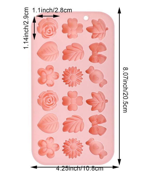 3D Floral Set Silicone Mold for Candle Making