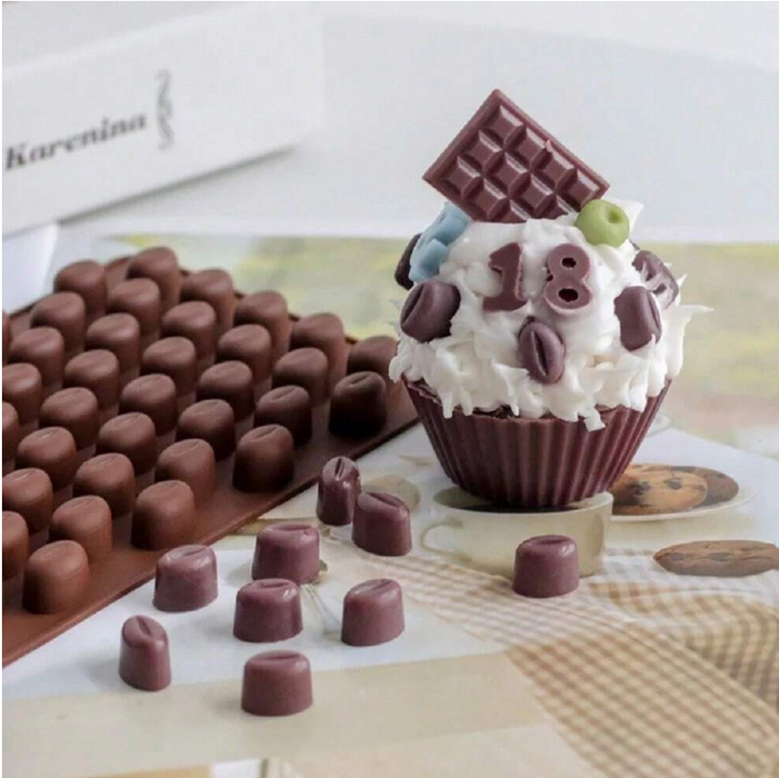 Mini Coffee Bean Shaped Silicone Mold for Candle Making