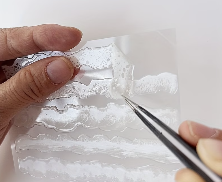 6pcs Wave Sticker and Mold for Resin Art