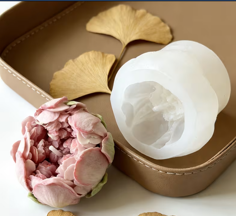 Peony Bud Silicone Mold for Candle Making