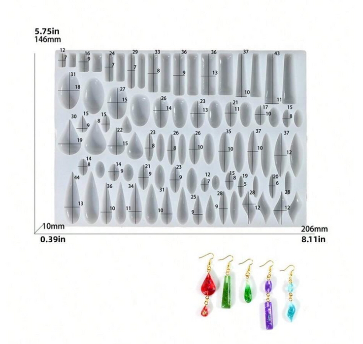 Set For Teardrop Pendant Silicone Mold for Resin Art