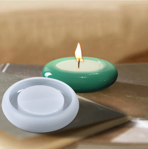 Round Bowl Shaped Candle Storage Silicone Mold for Jesmonite Art | Mould - Resinarthub