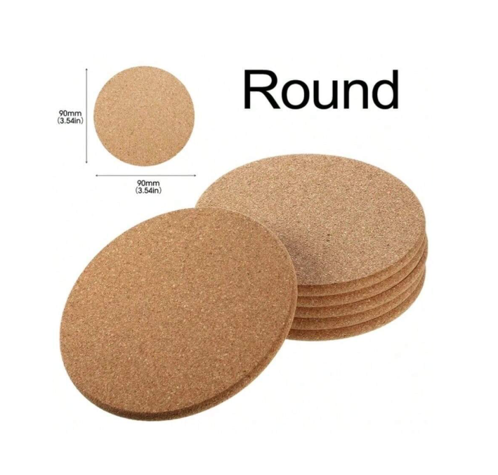 Natural Cork Coaster for Art and Craft 10pcs | Tools - Resinarthub