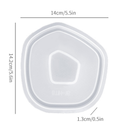 مجموعة 3 قطع من قوالب السيليكون الضحلة لصنع فن الجيسمونيتي