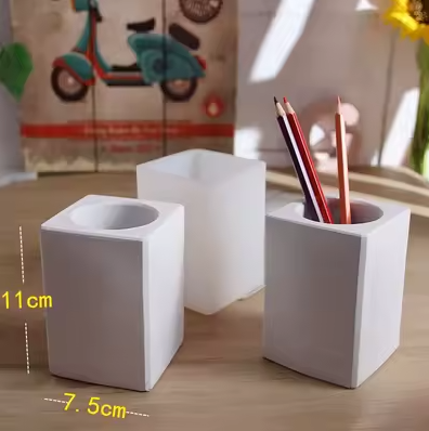Pen Holder and Container Silicone mold for Jesmonite Art | Mould - Resinarthub