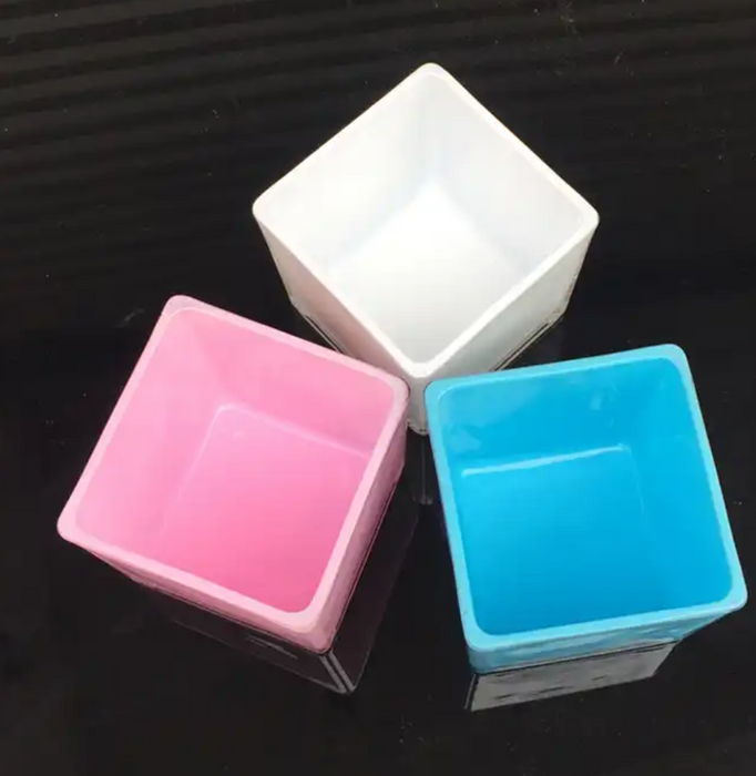 Red Cube Glass Jar for Candle Making