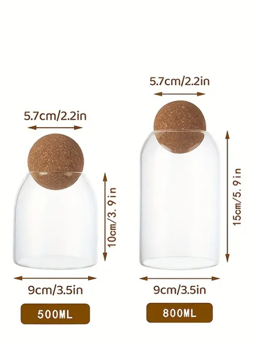 Glass Candle Jar For Candle Making With Ball Cork Lid