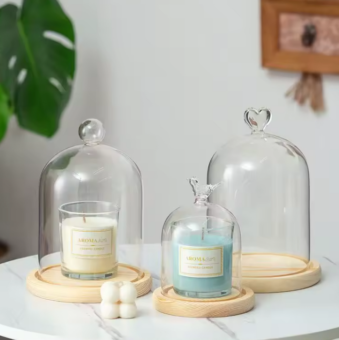 Glass Dome Shaped Candle Snuffer for Candle Making