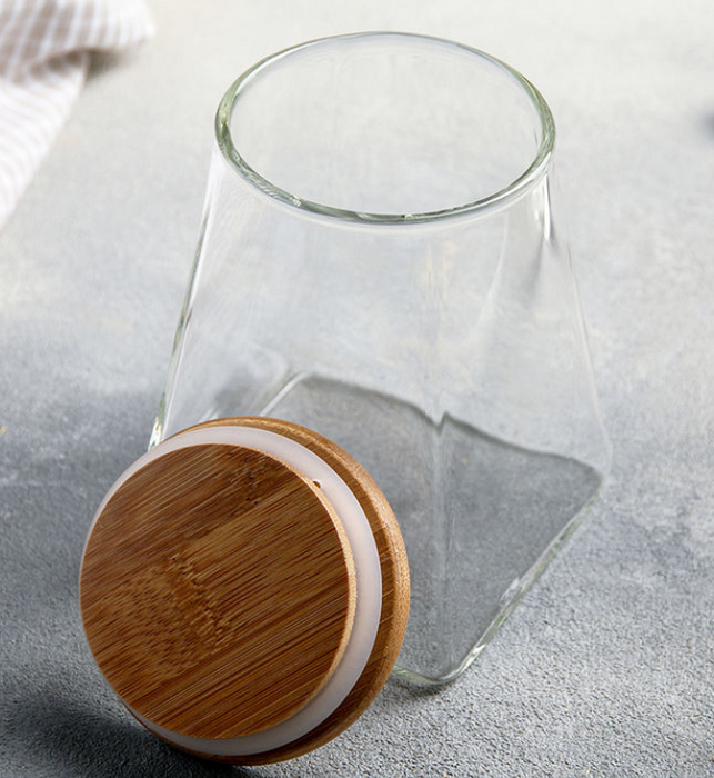 جرار زجاجية على شكل هرم لصنع الشموع (300ml)