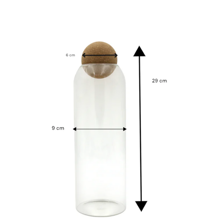 Glass Candle Jar For Candle Making With Ball Cork Lid