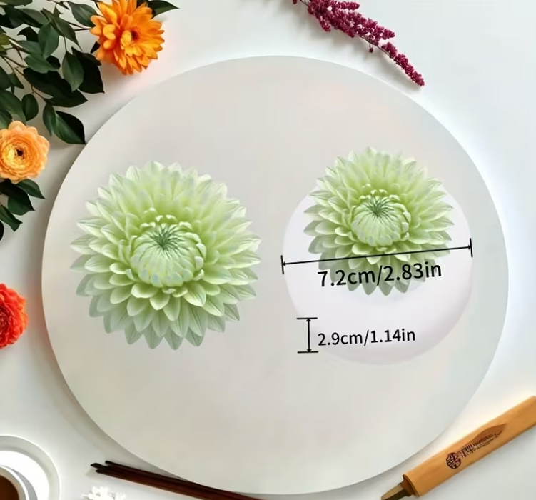 Royal Chrysanthemum Shaped Silicone  Mold for Candle Making