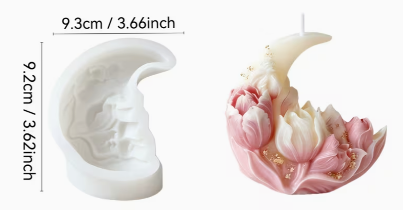 Moon Flower Silicone Mold Set for Candle Making