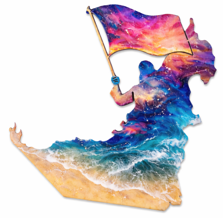 UAE Map With Flag Shaped Mdf Board for Resin Art