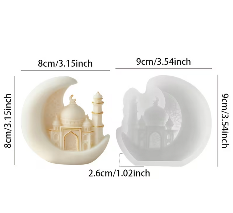 Moon Castle Shaped Silicone Mold for Candle Making