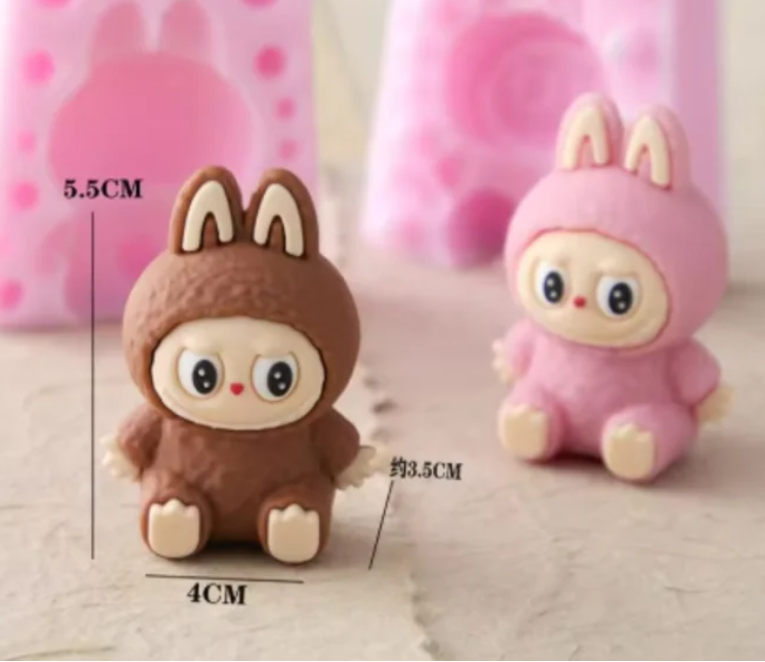 Labubu Dolls Shaped Silicone Molds for Candle and Soap Making