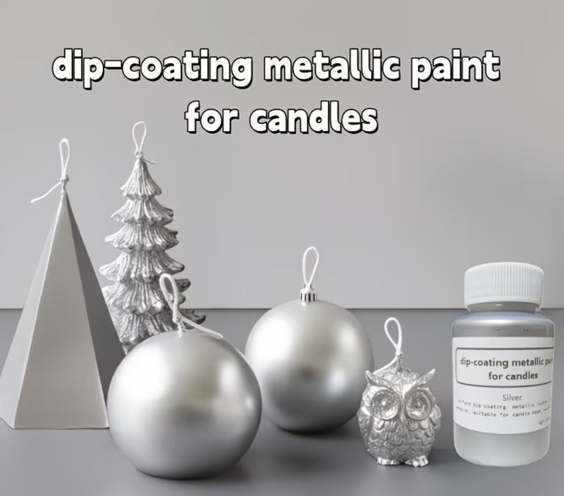 Silver Color Candle Dip Metallic Paint for Candle Making - 100g