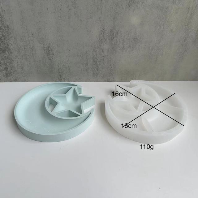 Star Moon Plate Dish Jewelry Storage Mould | Mould - Resinarthub