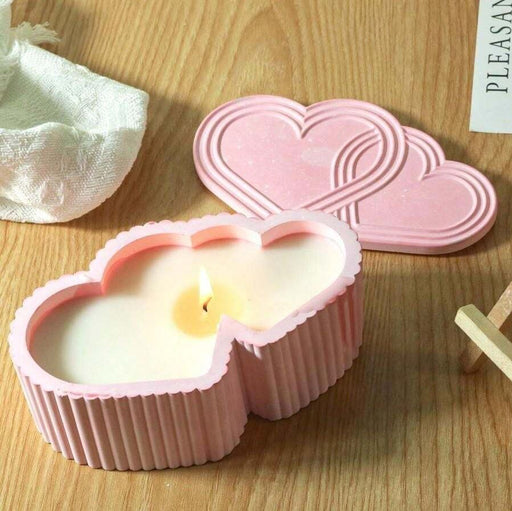Twin Heart Shaped Silicone Storage Mold | Mould - Resinarthub