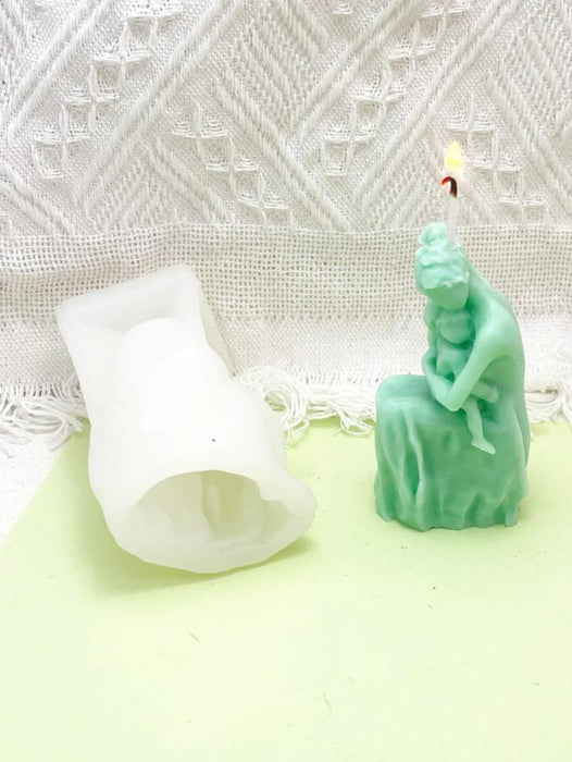 Mother Holding Baby Candle Silicone Mold | Mould - Resinarthub