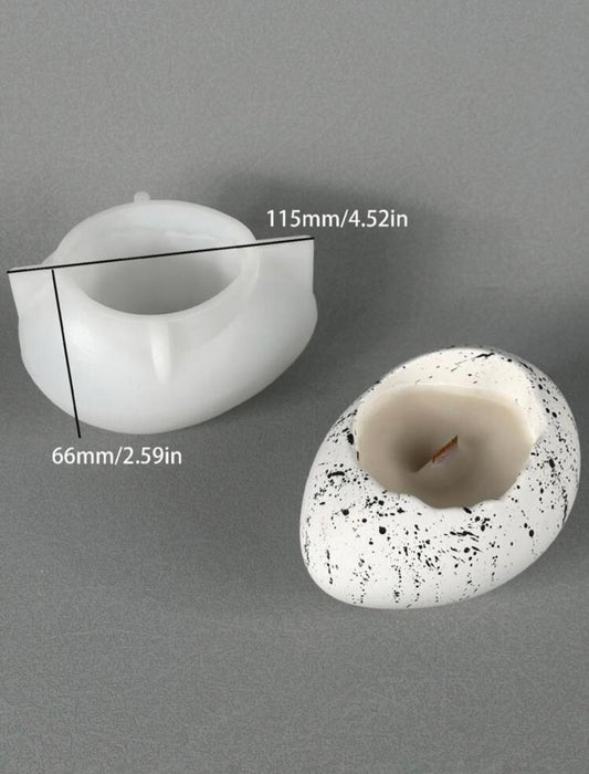 Egg Shape Candle Holder Silicone Mold For Jesmonite | Mould - Resinarthub