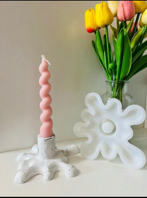 Water Drop Shaped Candle Holder Silicone Mold | Mould - Resinarthub