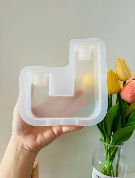 U Block Silicone Candle Holder Mold | Mould - Resinarthub