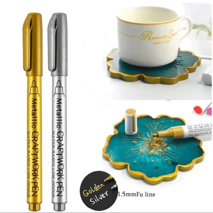 Metallic Craft Work Pen for Resin Art  (3 variants) | Tools - Resinarthub