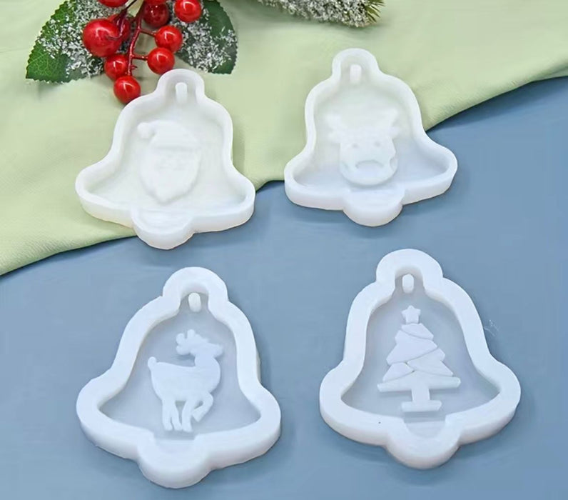 Christmas Bell Silicone Mold (4 variants) | Mould - Resinarthub