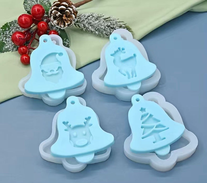 Christmas Bell Silicone Mold (4 variants) | Mould - Resinarthub