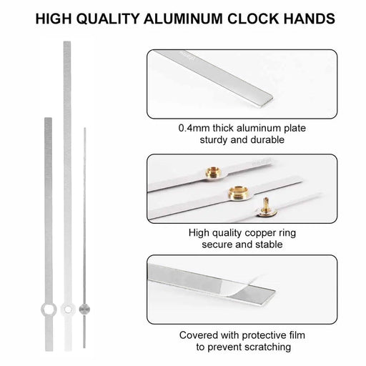 Rectangle Metal Clock Hands/ Needles  - Silver and Gold |  - Resinarthub