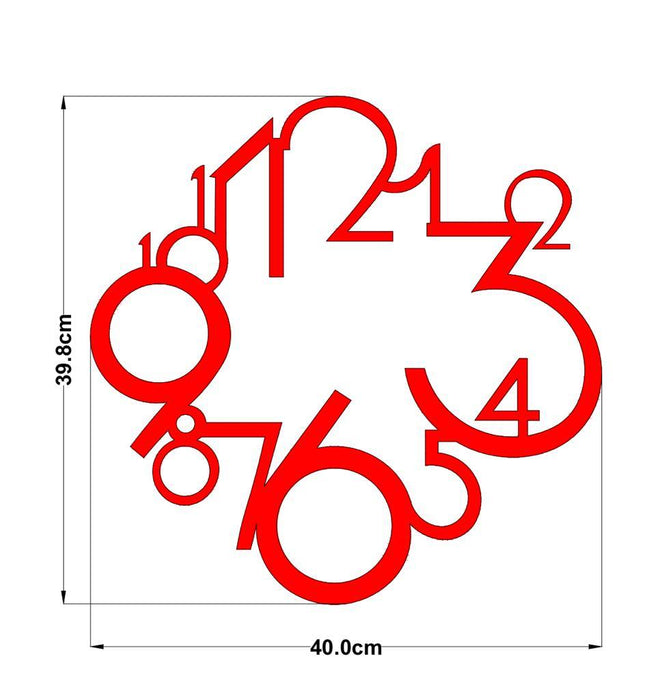 Irregular Numeric Ring Acrylic Cutting 40*39.8cm for Resin Art