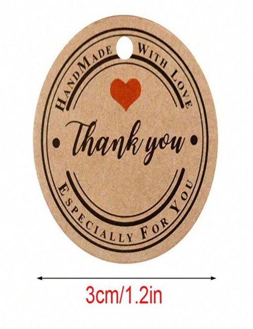 Round Thank you Tag with Jute Rope for E-Com Packs | Tools - Resinarthub