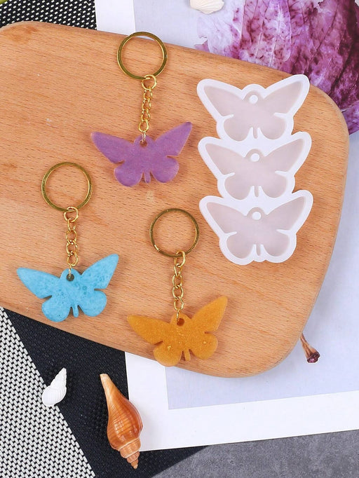 Butterfly Key Chain Silicone Mold for Resin Art | Mould - Resinarthub