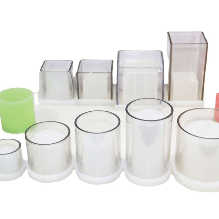 Botanical Acrylic Candle Molds (4 Variants) |  - Resinarthub