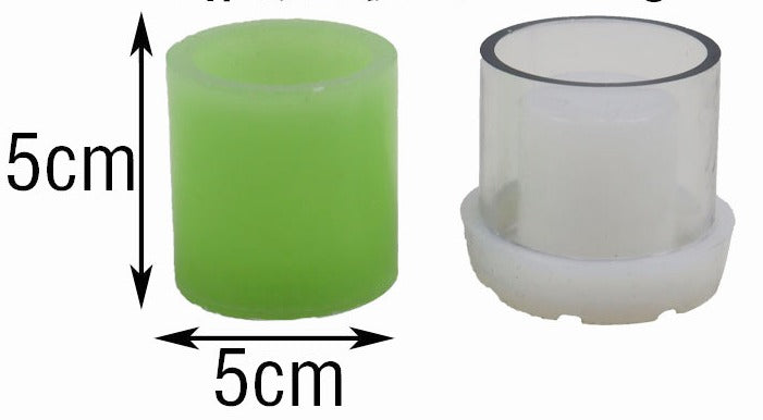 قوالب الشموع الأسطوانية الأكريليك (4 أنواع مختلفة)