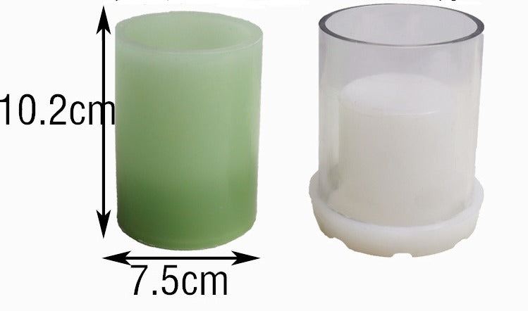 قوالب الشموع الأسطوانية الأكريليك (4 أنواع مختلفة)