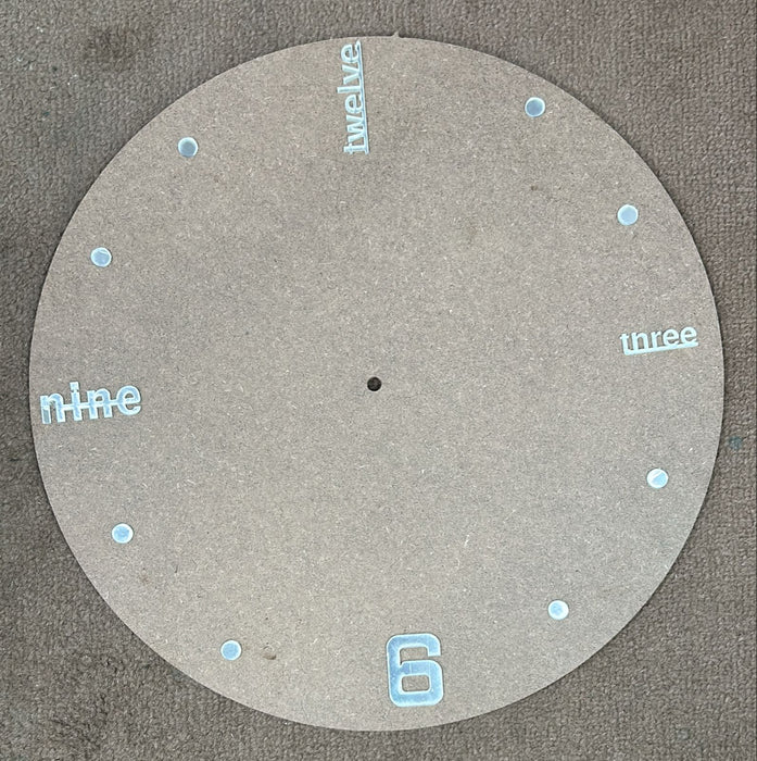 Clock Numerals with Dot, Number and Words for Resin Clock Making