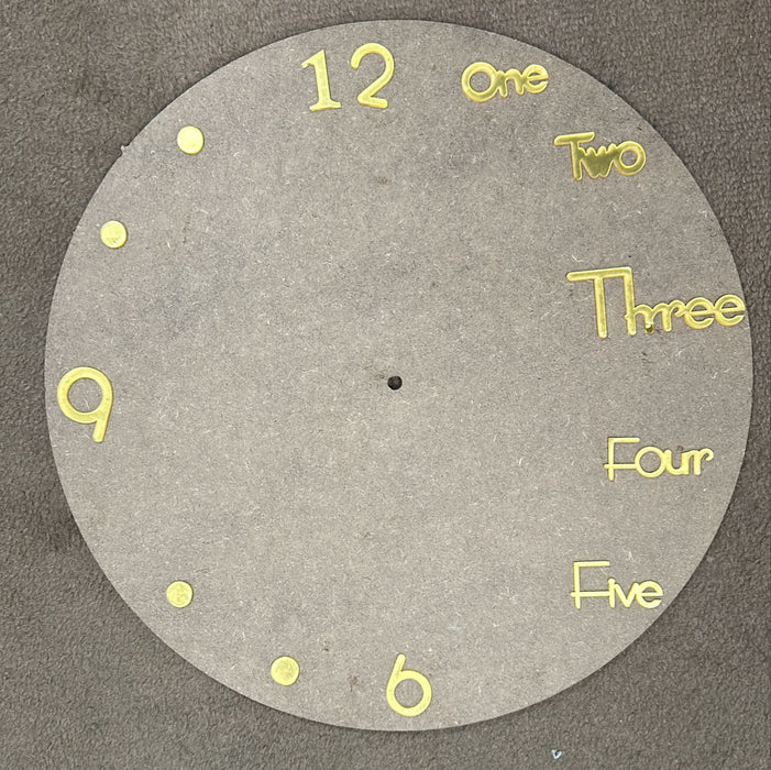 Clock Numerals with Words ,Numbers and Dots for Resin Art