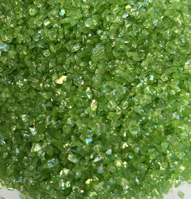 Pale green color crushed stones for resin art-250gms