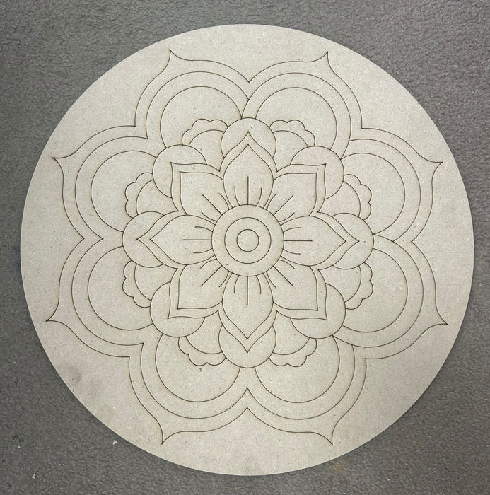 Mandala Shaped Circle MDF Board for Art | Boards and Clock Accessories - Resinarthub