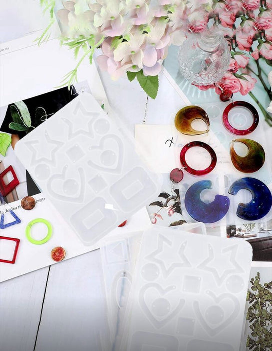 Multiple Shaped Earring Silicone Mold for Resin Art