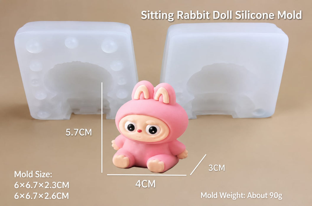Labubu Dolls Shaped Silicone Molds for Candle and Soap Making