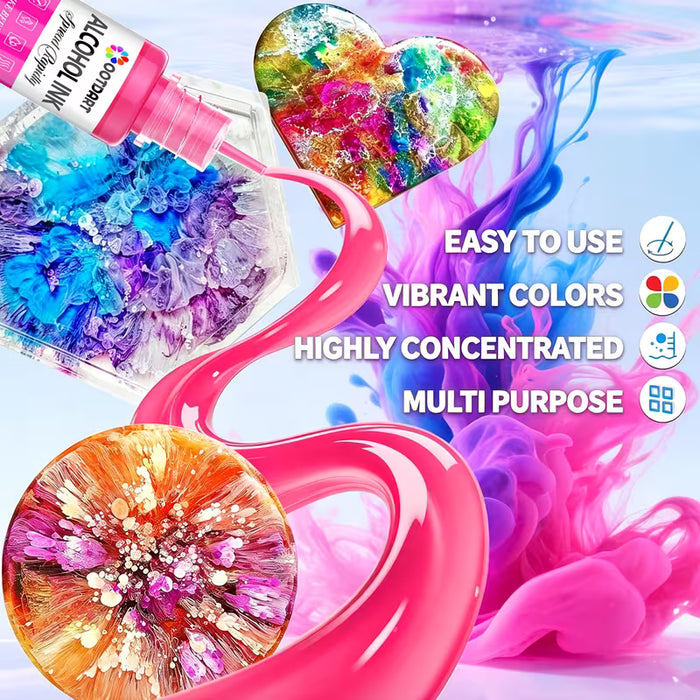 26pcs Concentrated Alcohol Ink Set for Resin Art