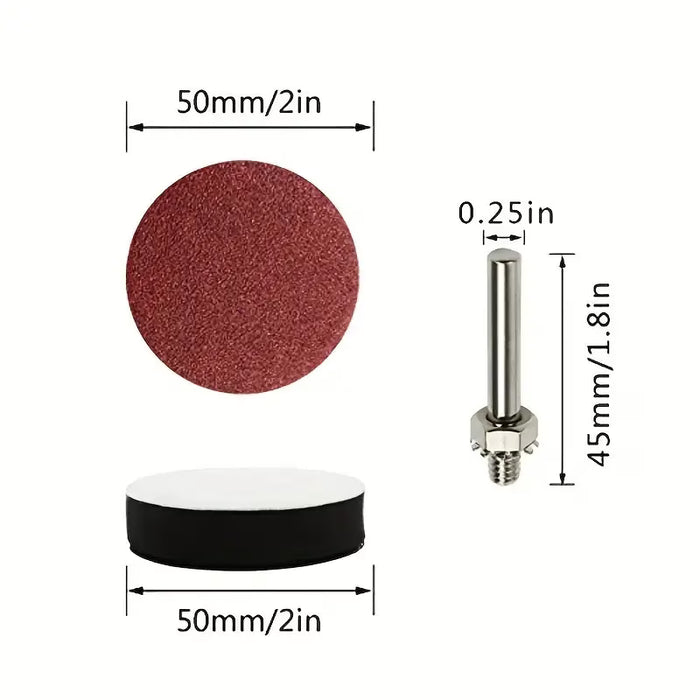 Drill Bit Sander Set with Backing Pad for Art and Craft