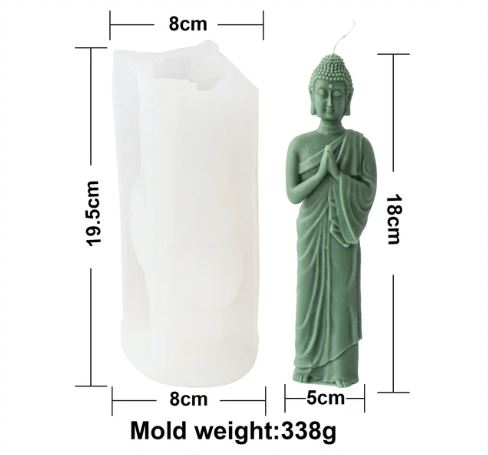 Standing Buddha Silicone Mold for Silicone Mold- 2 variants |  - Resinarthub
